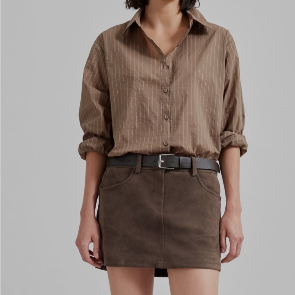Frankie Shop faux suede mini skirt - brown